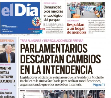 Diario El Día impreso 06-12-2014
