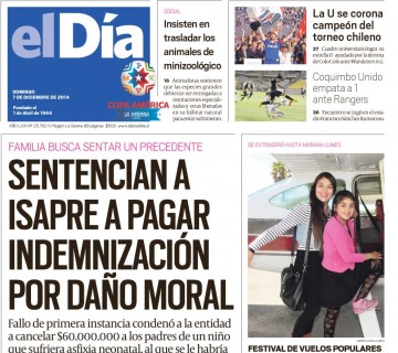 Diario El Día impreso 07-12-2014