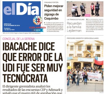 Diario El Día impreso 10-12-2014