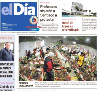 Diario El Día impreso 11-12-2014