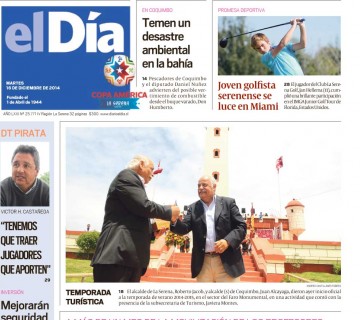 Diario El Día impreso 16-12-2014