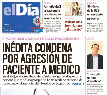 Diario El Día impreso 19-12-2014