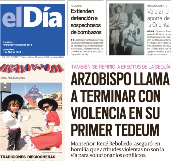 Diario El Día impreso 19-09-2014
