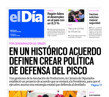 Diario El Día impreso 01-04-2015