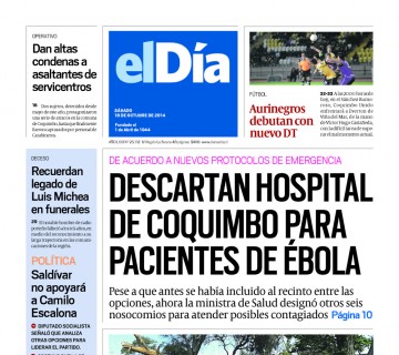 Diario El Día impreso 18-10-2014
