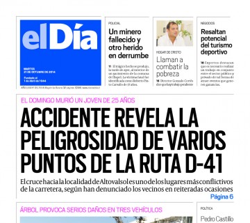 Diario El Día impreso 20-10-2014