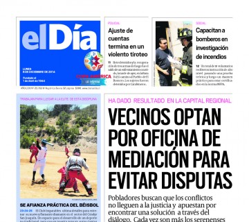 Diario El Día impreso 08-12-2014
