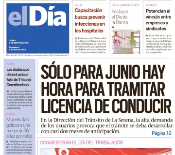 Diario El Día impreso 02-05-2016