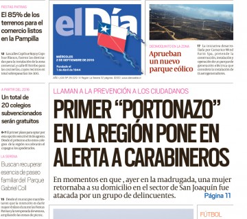 Diario El Día impreso 02-09-2015