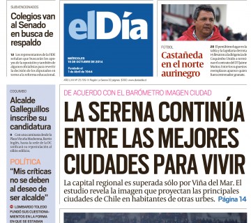 Diario El Día impreso 15-10-2014