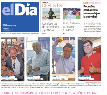 Diario El Día impreso 14-03-2016