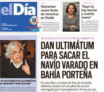 Diario El Día impreso 25-12-2014