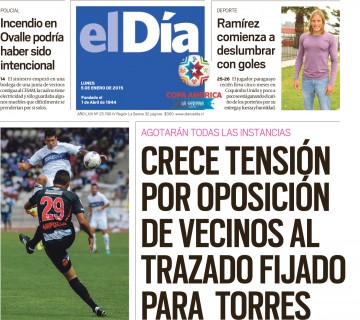 Diario El Día impreso 04-01-2015