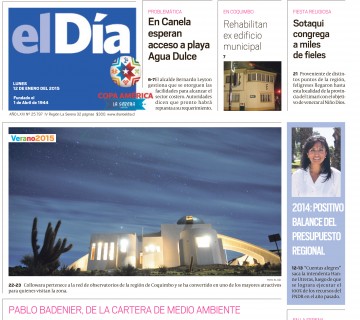 Diario El Día impreso 11-01-2015