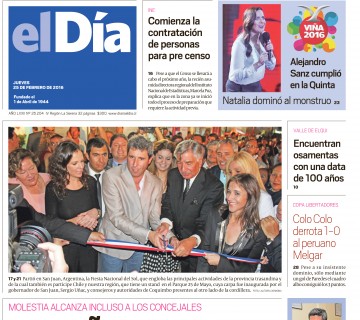 Diario El Día impreso 25-02-2016