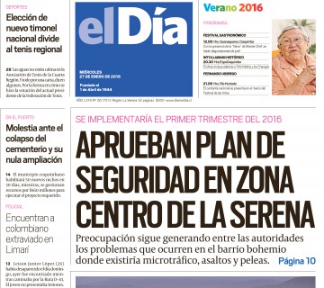 Diario El Día impreso 27-01-2016