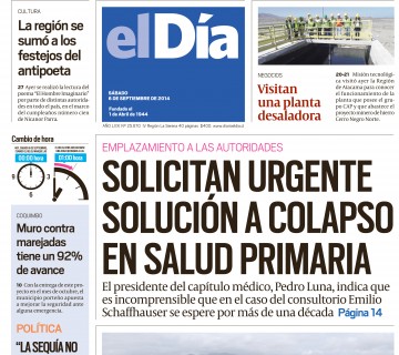 Diario El Día impreso 07-09-2014