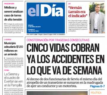 Diario El Día impreso 11-04-2015