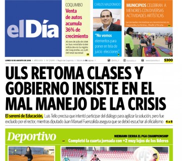 PORTADA EL DIA  13-08-2018