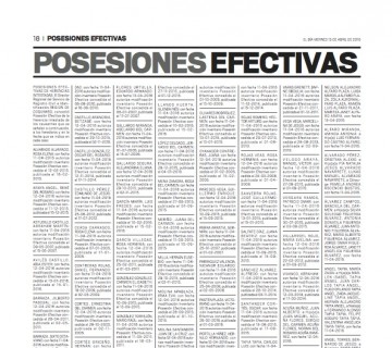 Posesiones efectivas 15-04-2016