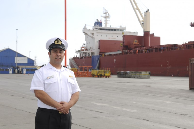 Para el actual Capitán de Puerto de Coquimbo es fundamental ejercer un trabajo en terreno, que abarque toda la región. Foto: Andrea Cantillanes