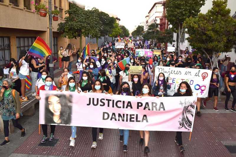 Manifestación feminista en La Serena