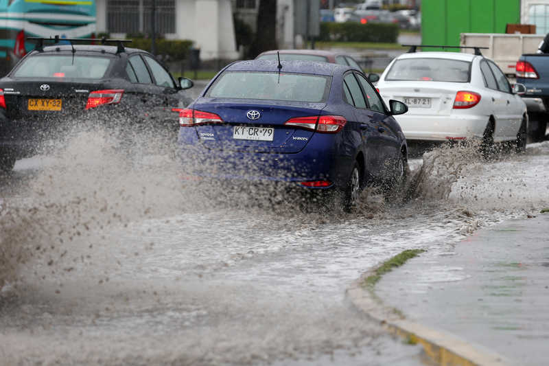 En La Serena las precipitaciones se registraron por cerca de 1 hora y media, en algunos momentos con gran intensidad.