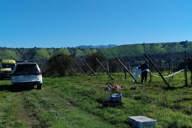 El hecho se produjo en la parcela n° 13 del sector de La Silleta