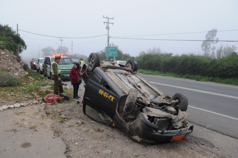 El accidente se produjo en las cercanías del cruce de Algarrobito
