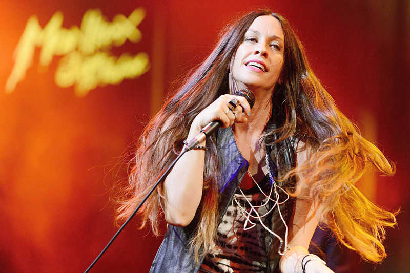 La cantante canadiense Alanis Morissette, durante su actuación en el festival Rock in Río Madrid.
