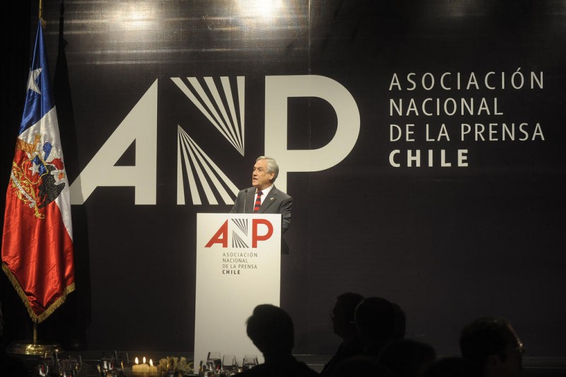 Presidente Sebastián Piñera asistió a la cena de la Asociación Nacional de la Prensa (ANP) 