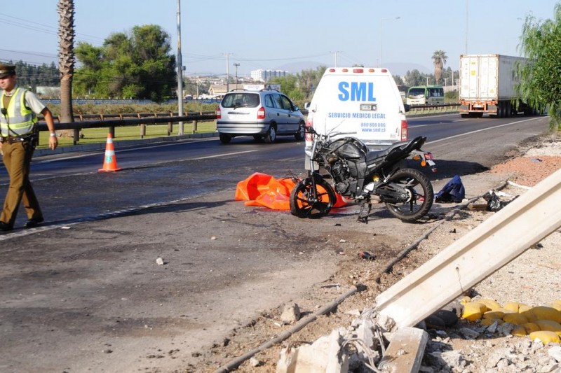 Coquimbo: Motociclista pierde la vida tras accidente en la ruta 5 norte