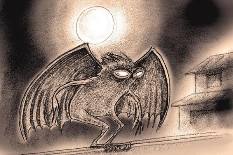 La supuesta presencia del “hombre polilla” La supuesta presencia del “hombre polilla”