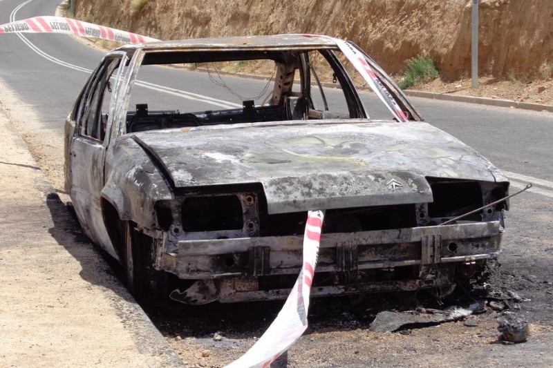 Automóvil se incendia en el sector de Pisco Elqui