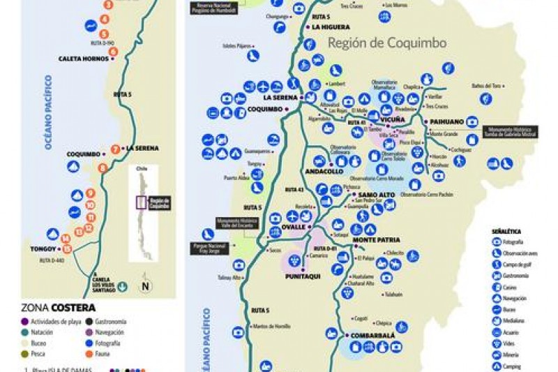 Infografía: Mapa Turístico Región de Coquimbo