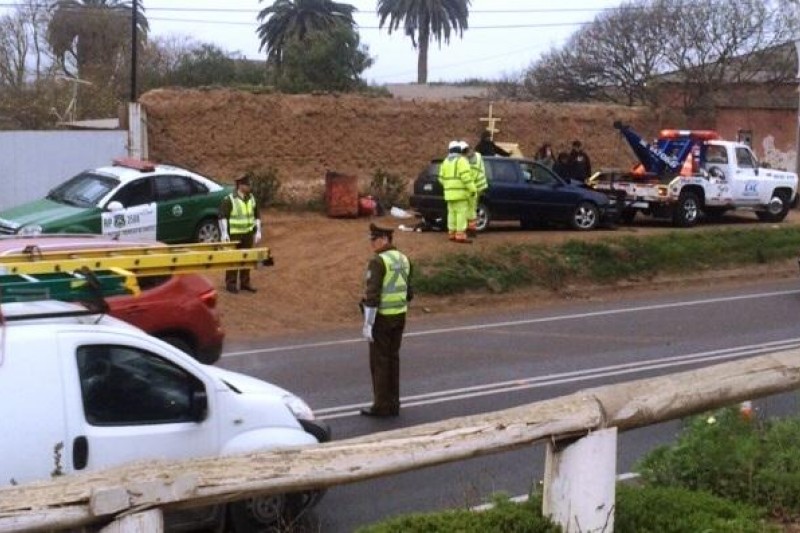 Coquimbo: Un herido y gran congestión vial causó accidente de tránsito en sector Pan de Azúcar