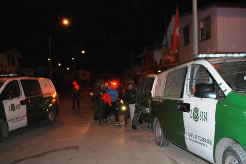 Un Carabinero herido por perdigón e incautación de armas y drogas, dejó operativo en Tierras Blancas